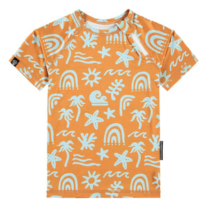 Beach & Bandits - UV-Schutz T-Shirt Tropische Brisen Recycelte Fasern | Orange