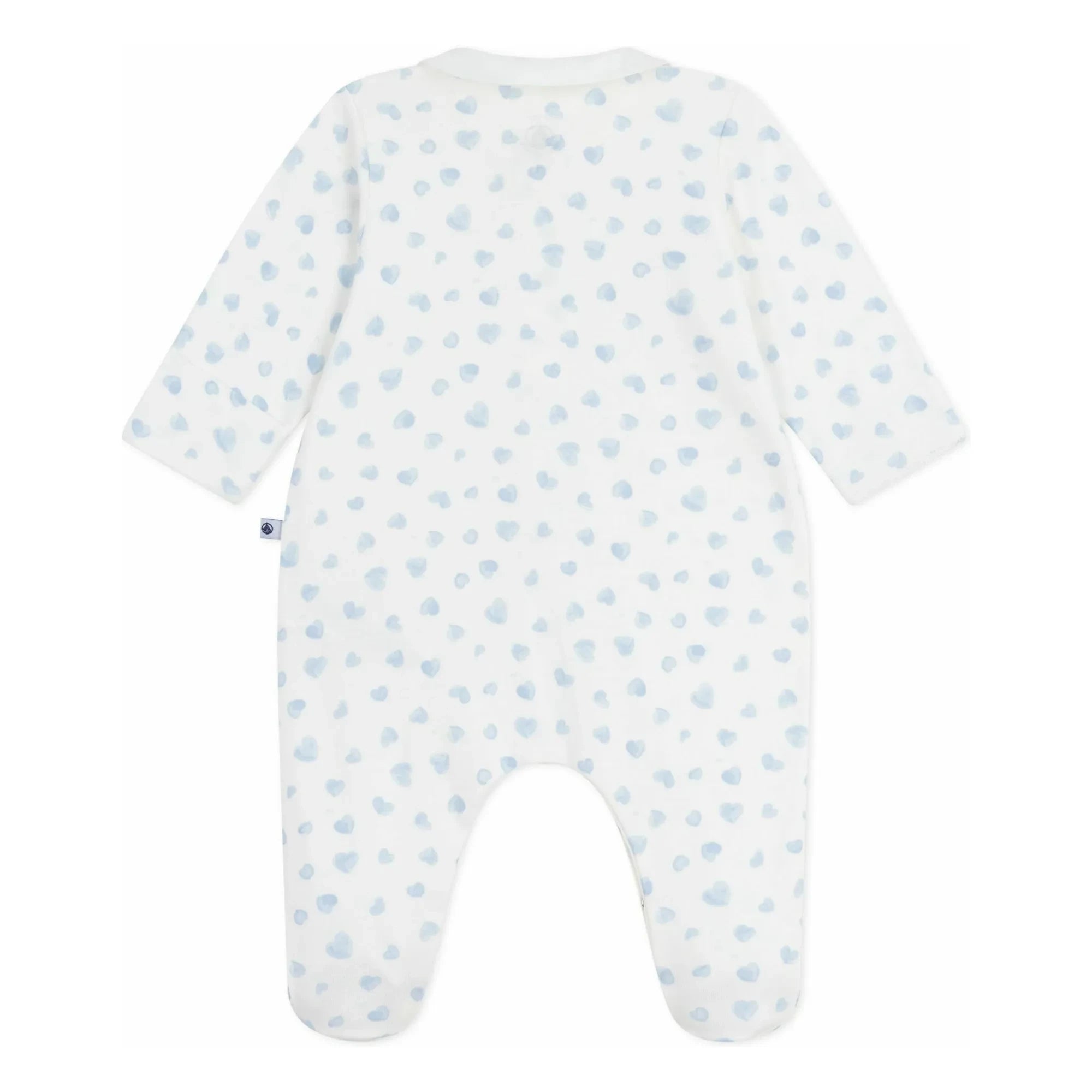 Petit Bateau - Strampler Yaka Herz Bio-Baumwoll-Pyjama | Weiß
