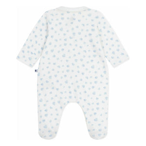 Petit Bateau - Strampler Yaka Herz Bio-Baumwoll-Pyjama | Weiß