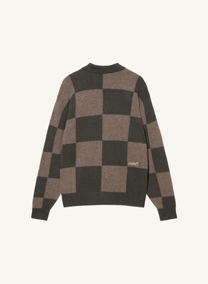 Pompeii - Grüner Karierter Polo Cardigan
