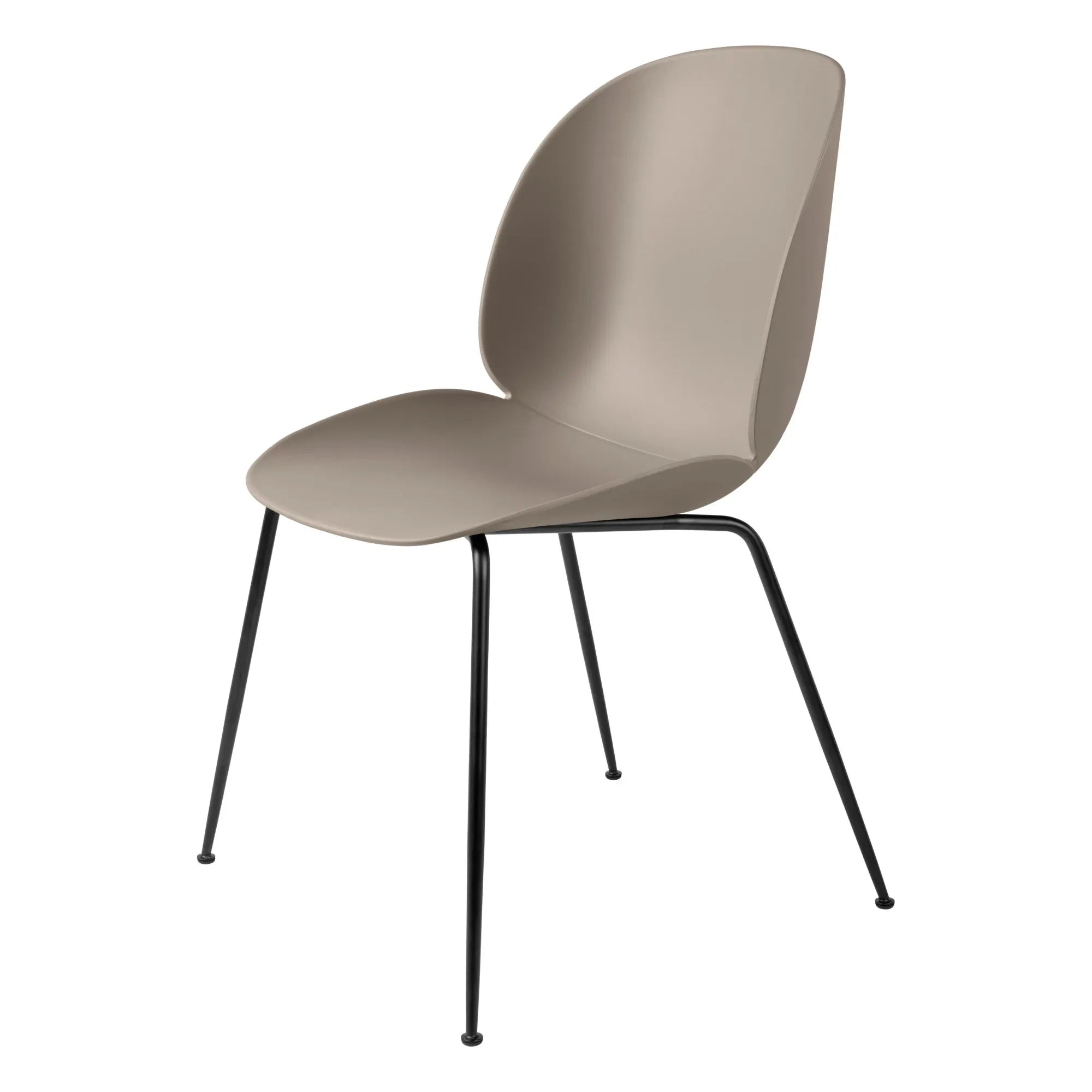 Gubi - GamFratesi Beetle Stuhl ohne Polsterung + Schwarze Basis | Beige
