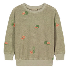 Studio Bohème - Bart Karpuz Sweatshirt Bio-Baumwoll-Frottee | Khaki