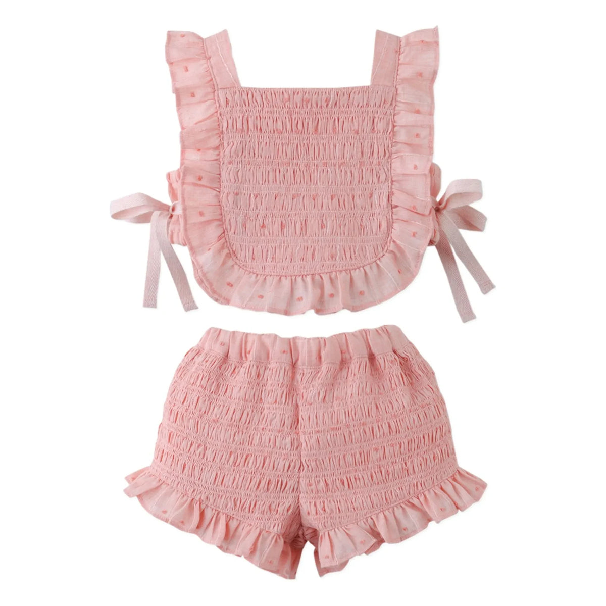 Gingersnaps - Alexa Gerafftes Oberteil und Shorts Set | Rosa