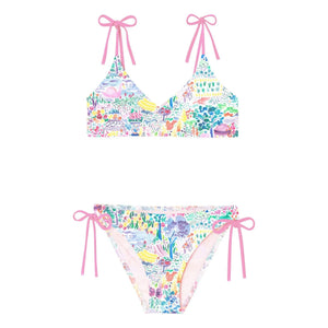 Lison Paris - 2-teiliger Badeanzug Bloom Parc recycelte Fasern | Hellrosa