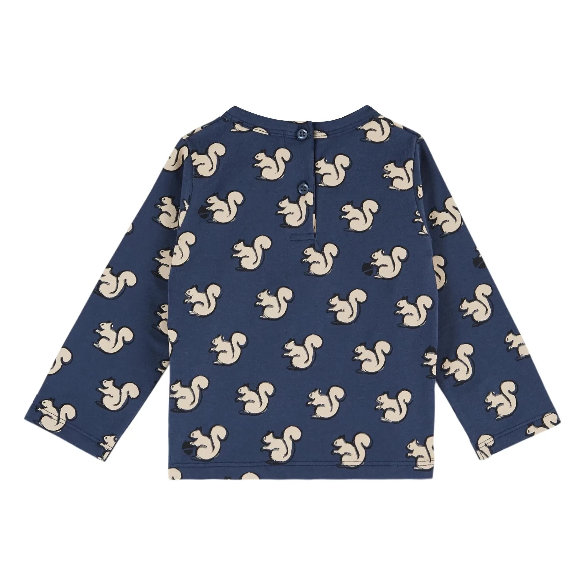 Emile et Ida - Squirrels Bio-Baumwoll-T-Shirt | Nachtblau