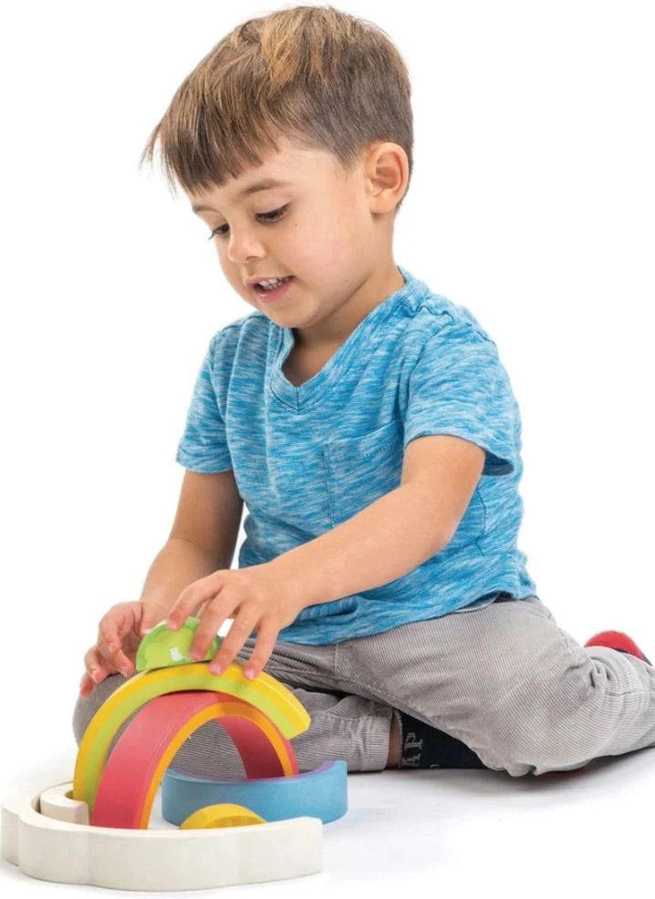 Tender Leaf Toys - Stapelbarer Regenbogen