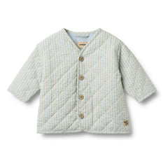 Wheat - Gesteppte Jacke aus Bio-Baumwolle mit Saxo-Streifen | Hellblau