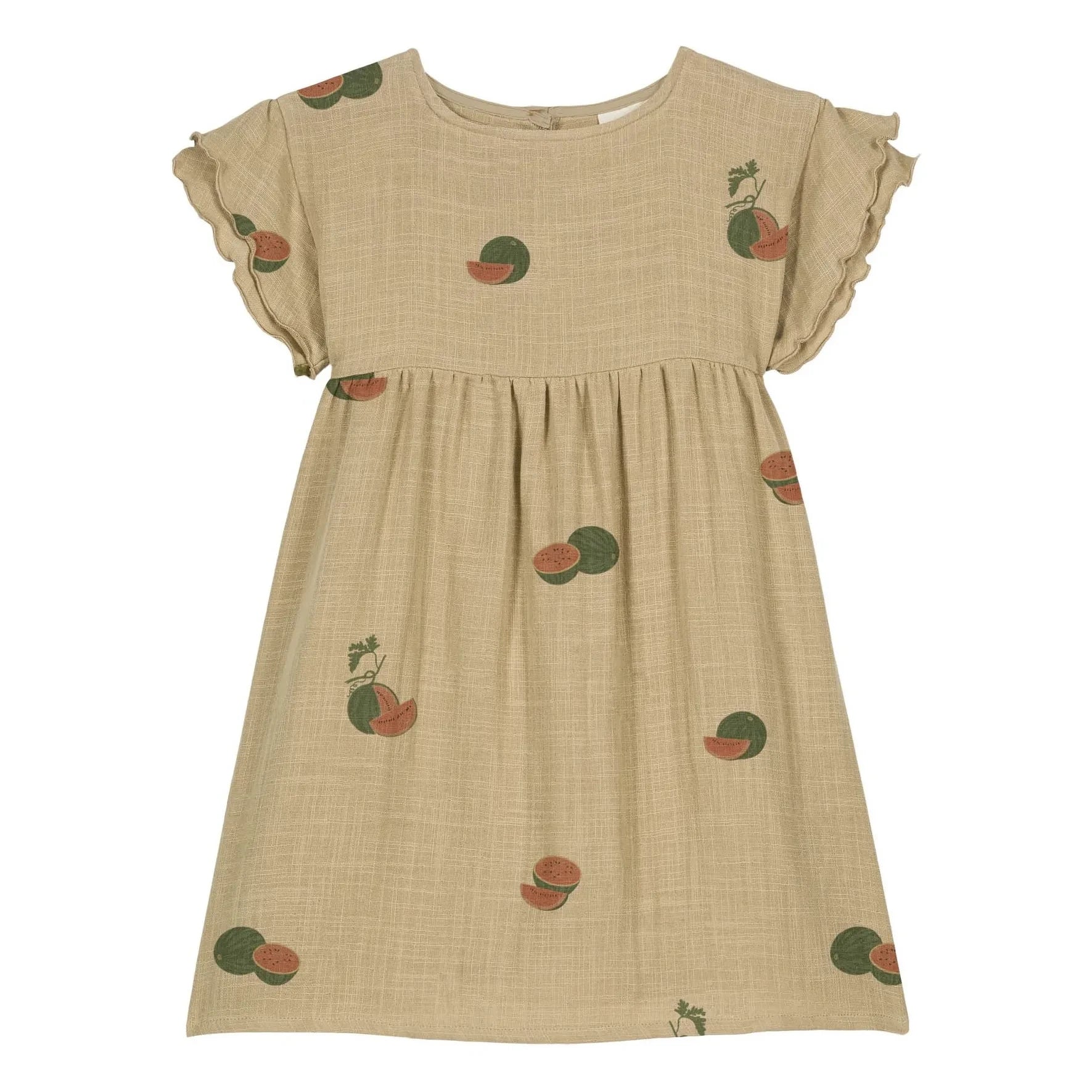 Studio Bohème - Cousine Karpuz Kleid aus Bio-Baumwollgaze | Salbei