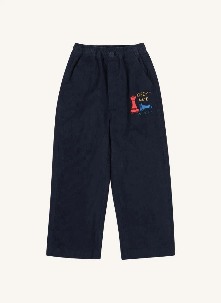 Jelly Mallow - Check Mate Samt-Hose | Dunkelblau