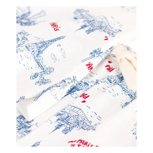 Petit Bateau – Schlafanzug-Shorts aus gerippter Bio-Baumwolle | Ecru
