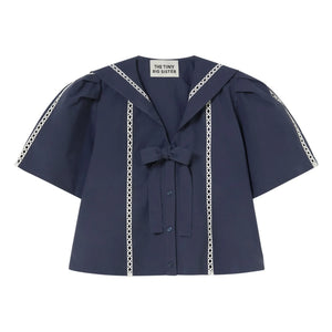 The Tiny Big Sister - Sailor Baumwollbluse | Marineblau