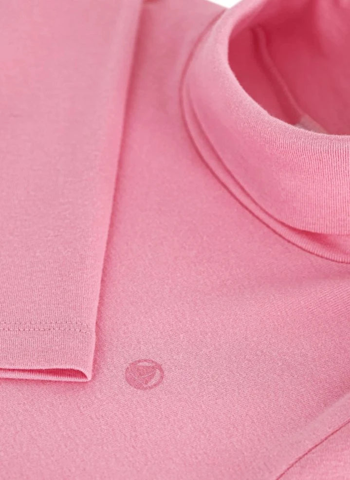 Petit Bateau - Rollkragen mit Logo aus Bio-Baumwolle | Rosa