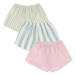 Konges Sløjd - 3er-Set Asli Bio-Baumwollshorts mit Streifen | Rosa