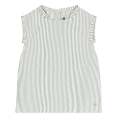 Petit Bateau - Top Bictoire Bio-Baumwoll-Popeline | Weiß