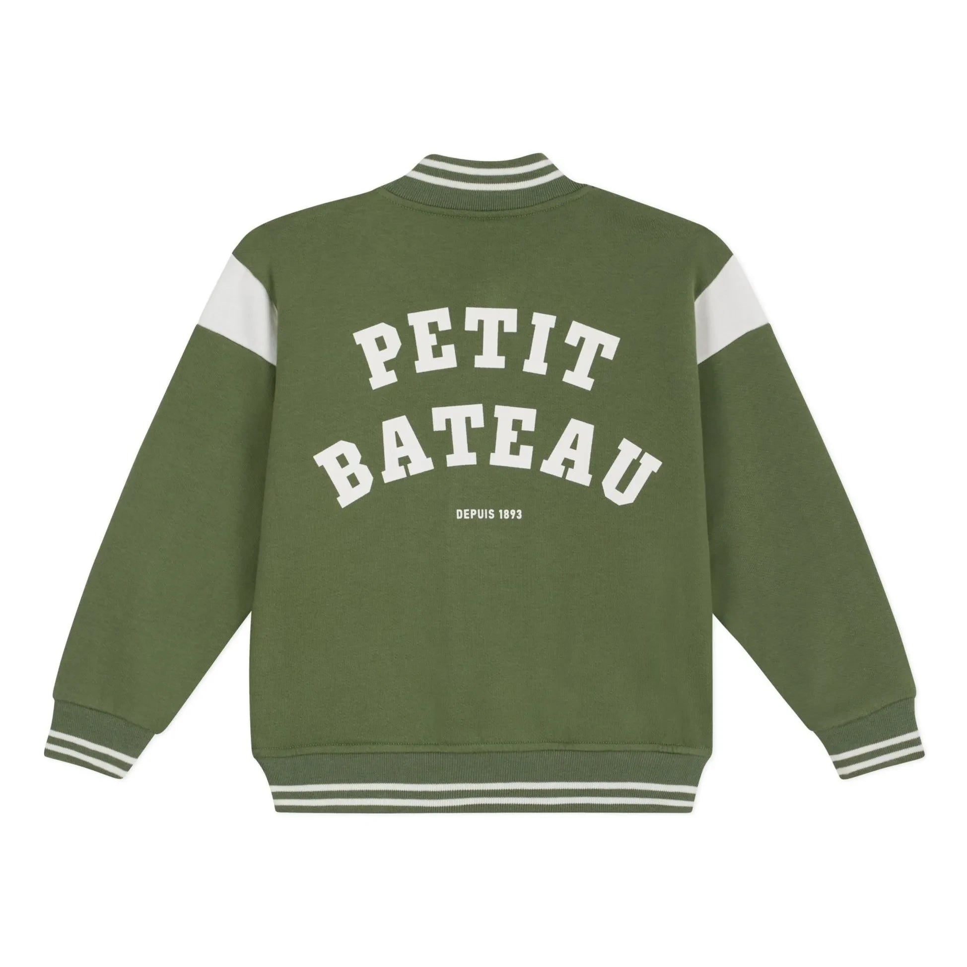Petit Bateau - Teddy Molleton Oversized-Jacke | Oliv