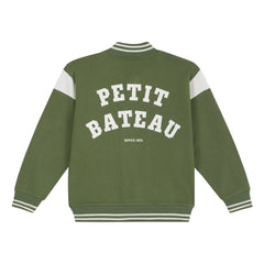 Petit Bateau - Teddy Molleton Oversized-Jacke | Oliv