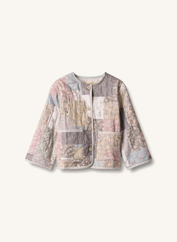 Wheat - Ima Patchwork Steppjacke aus Bio-Baumwolle | Hellrosa