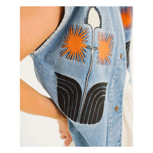 Tinsels - Edel Ärmellose Jeansjacke | Blau