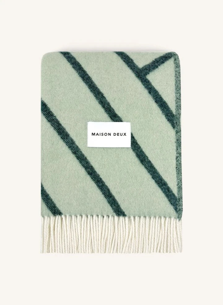 Maison Deux - Lines Wolldecke | Salbei