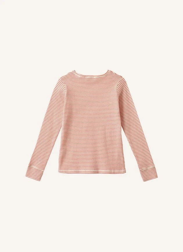 Caramel - Kishon Gestreifter Baby T-Shirt | Rot