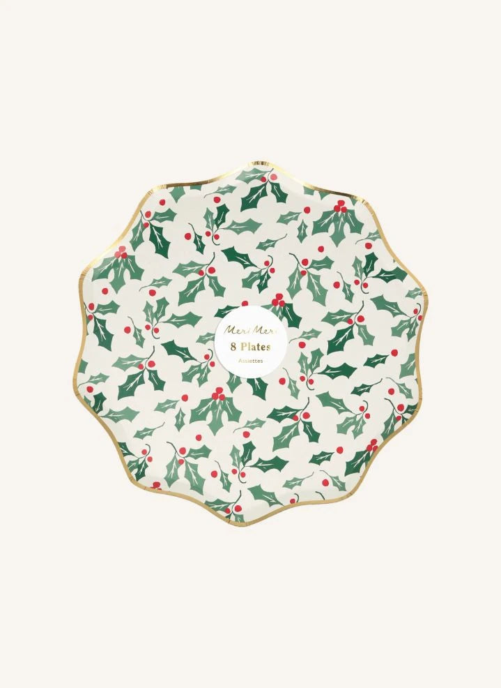 Meri Meri - Holly kleine Teller - 8er Set