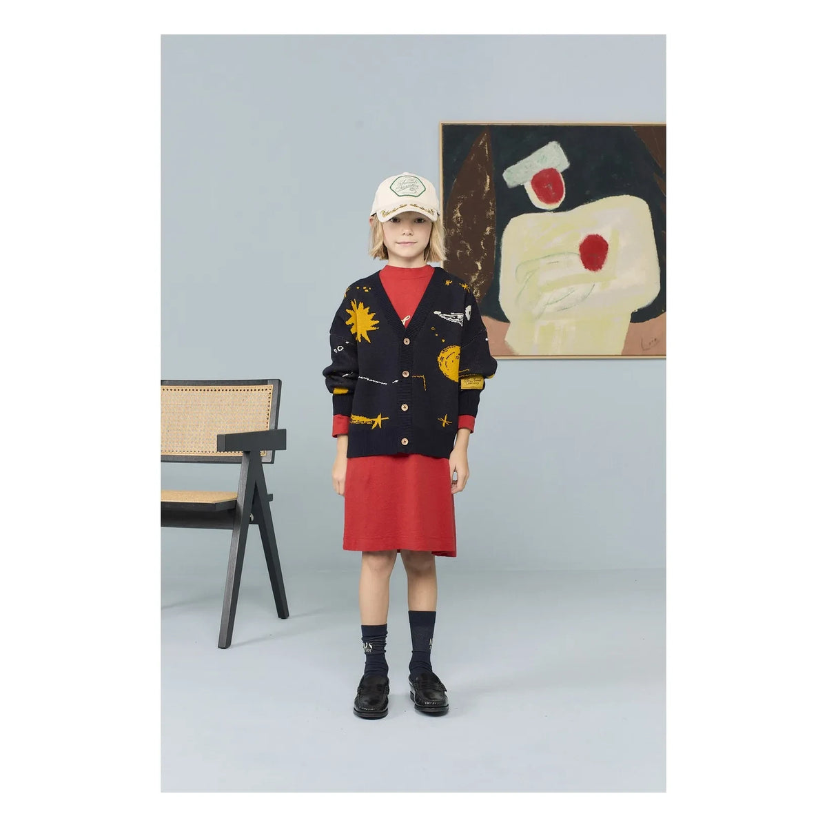 The Animals Observatory - Racoon Etoiles Strickjacke | Dunkelblau