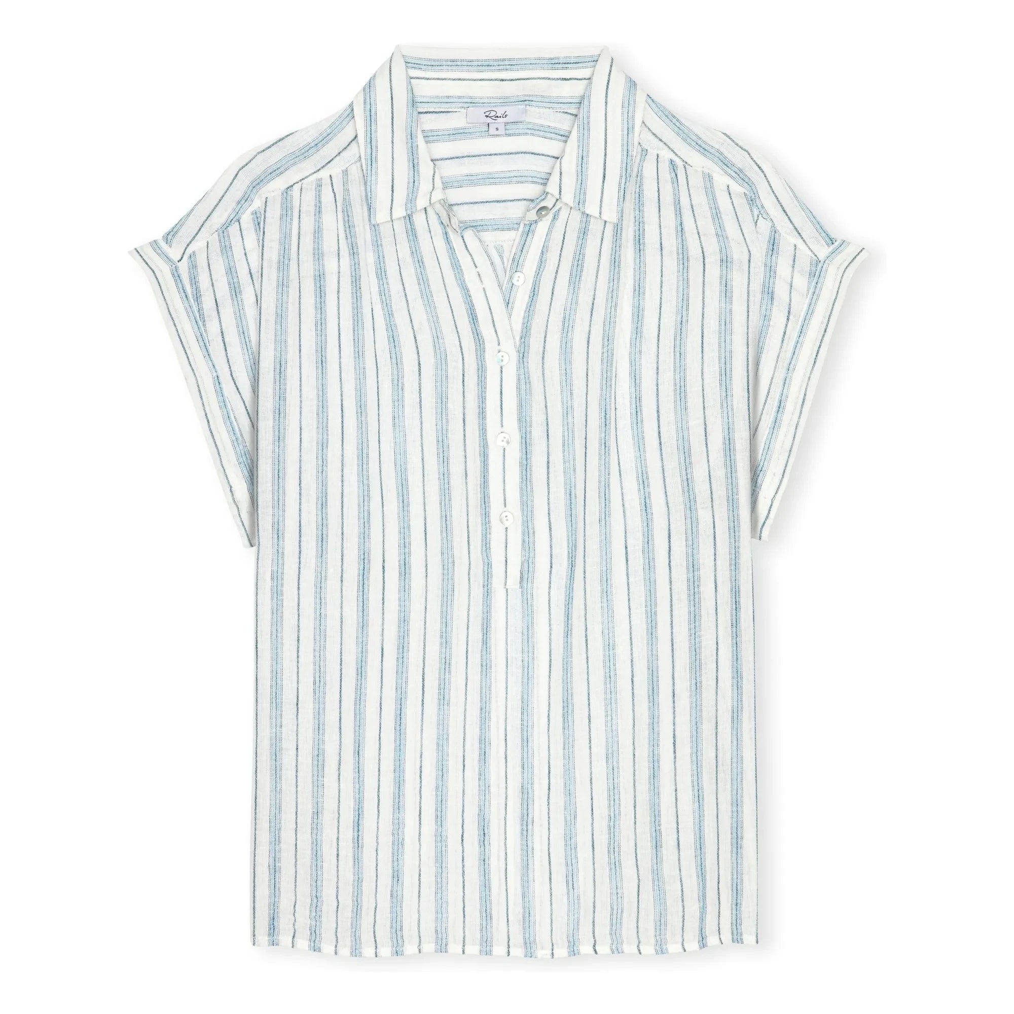 Rails - Gestreifte Bluse Tuscany | Hellblau
