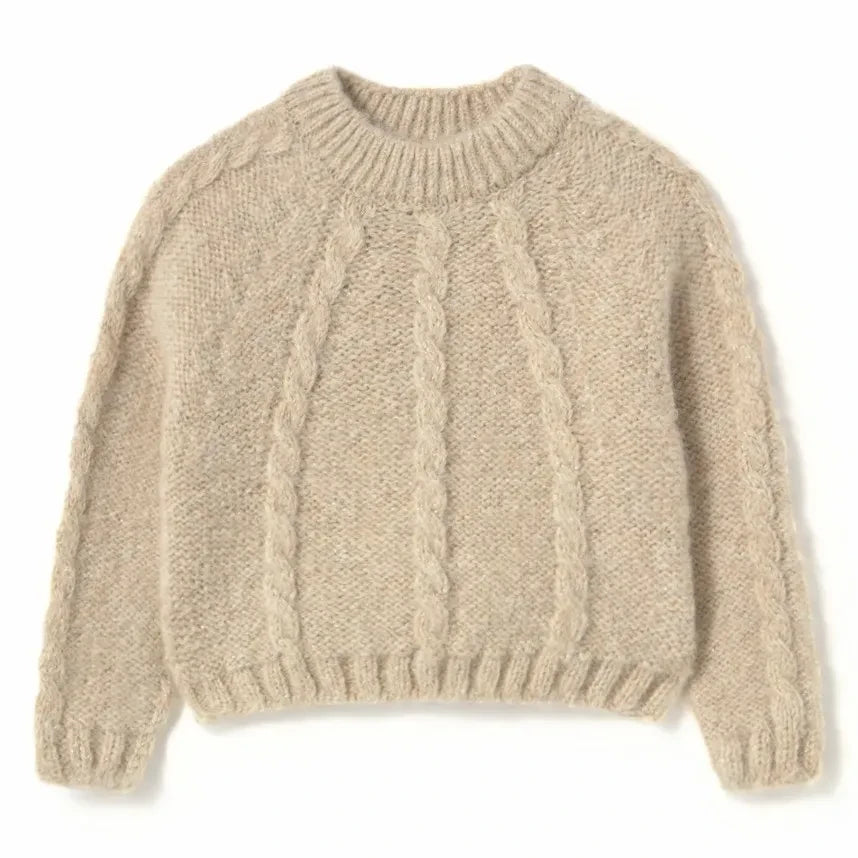 Cozmo - Alba Zopfstrickpullover | Elfenbein