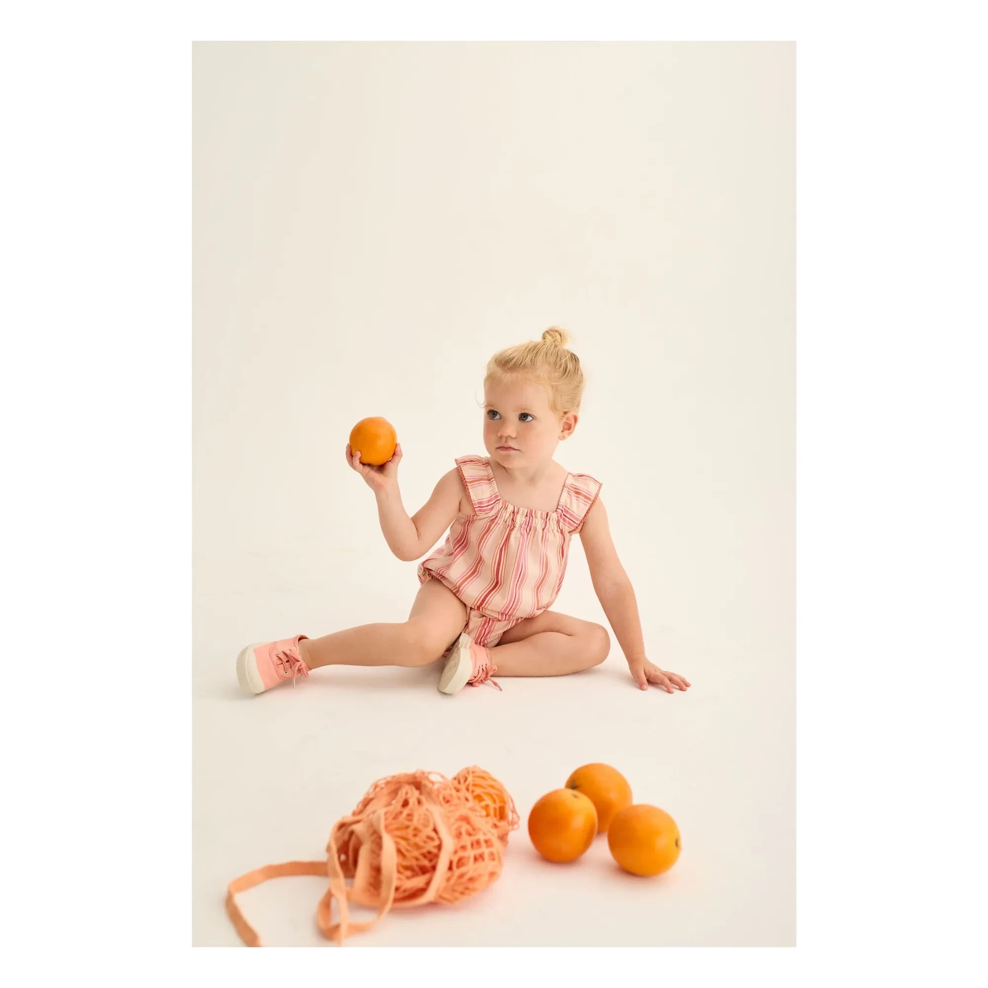 Cozmo - Rue Rayée Overall aus Bio-Baumwolle | Rosa