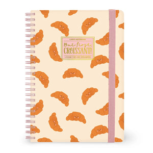Legami - Çizgili A5 Defter - Resimli Sert Kapak - Kruvasan - Spiralli