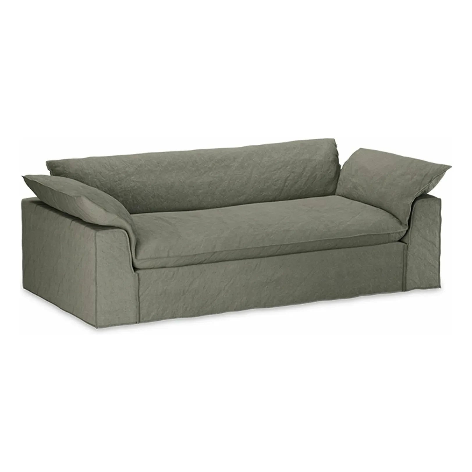 HKliving - Nomad 3-Sitzer Leinwandsofa | Khaki
