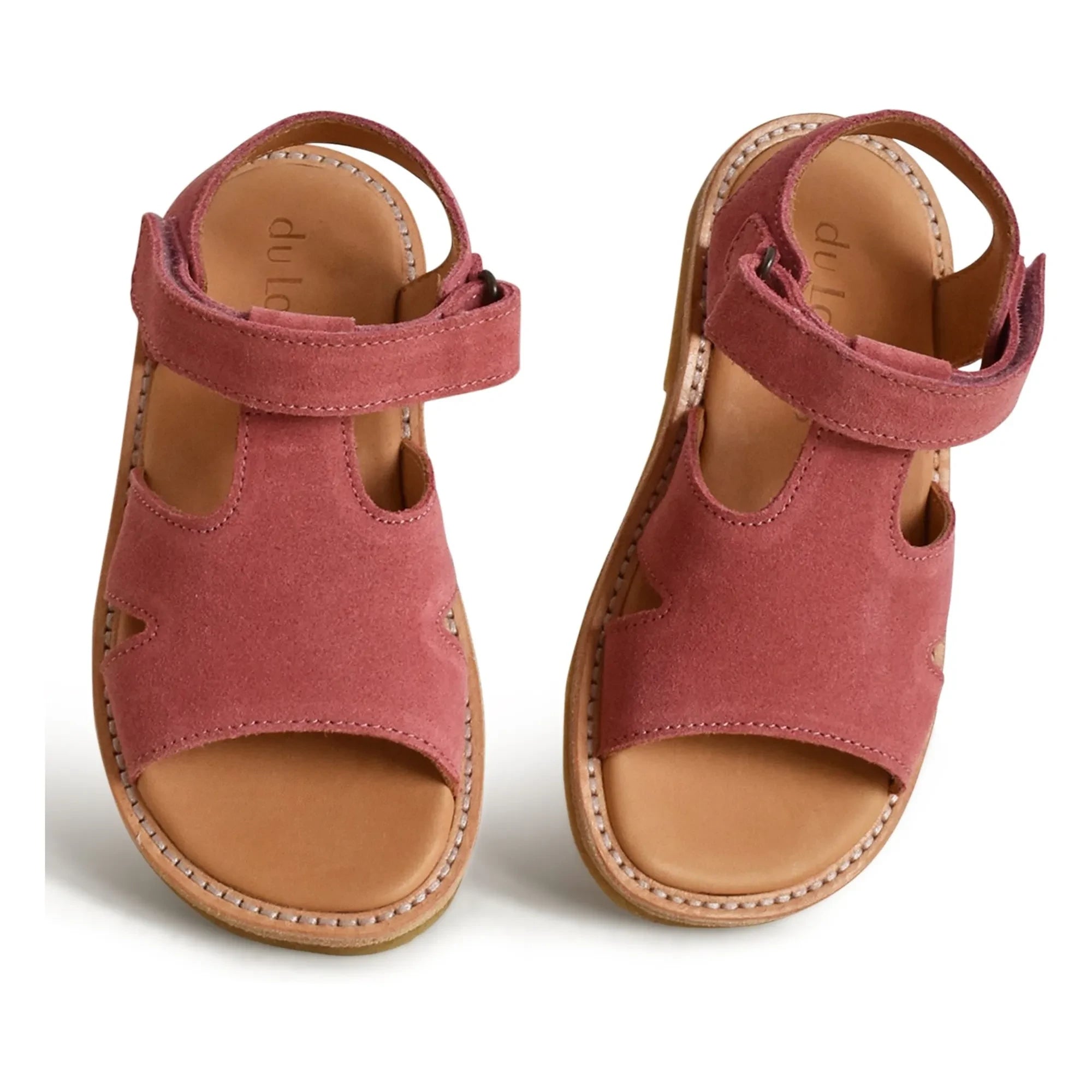 du Loua - Du Alfie Wildleder-Sandalen | Rosenholz