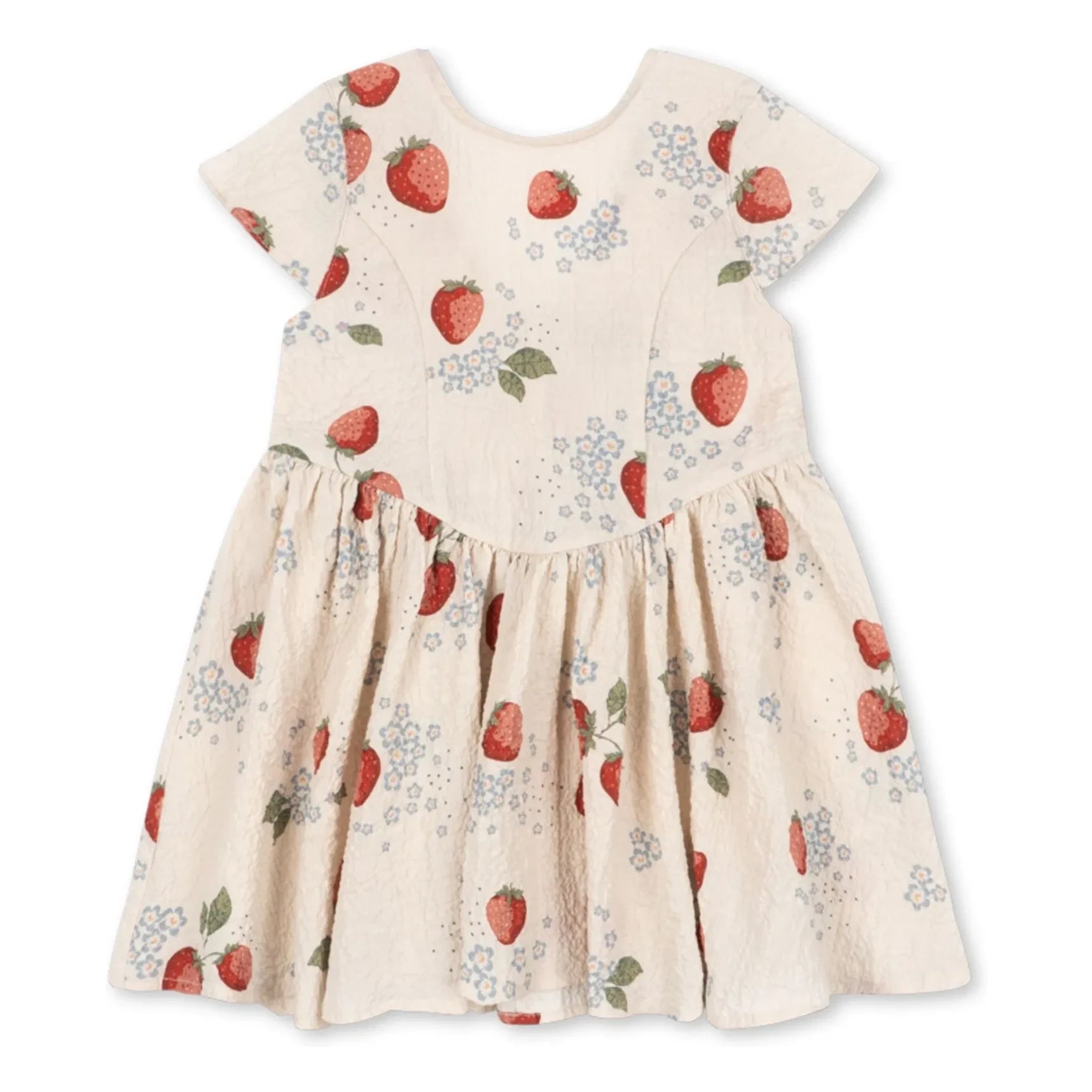 Konges Sløjd - Ava Erdbeer-Kleid aus Bio-Baumwolle | Beige
