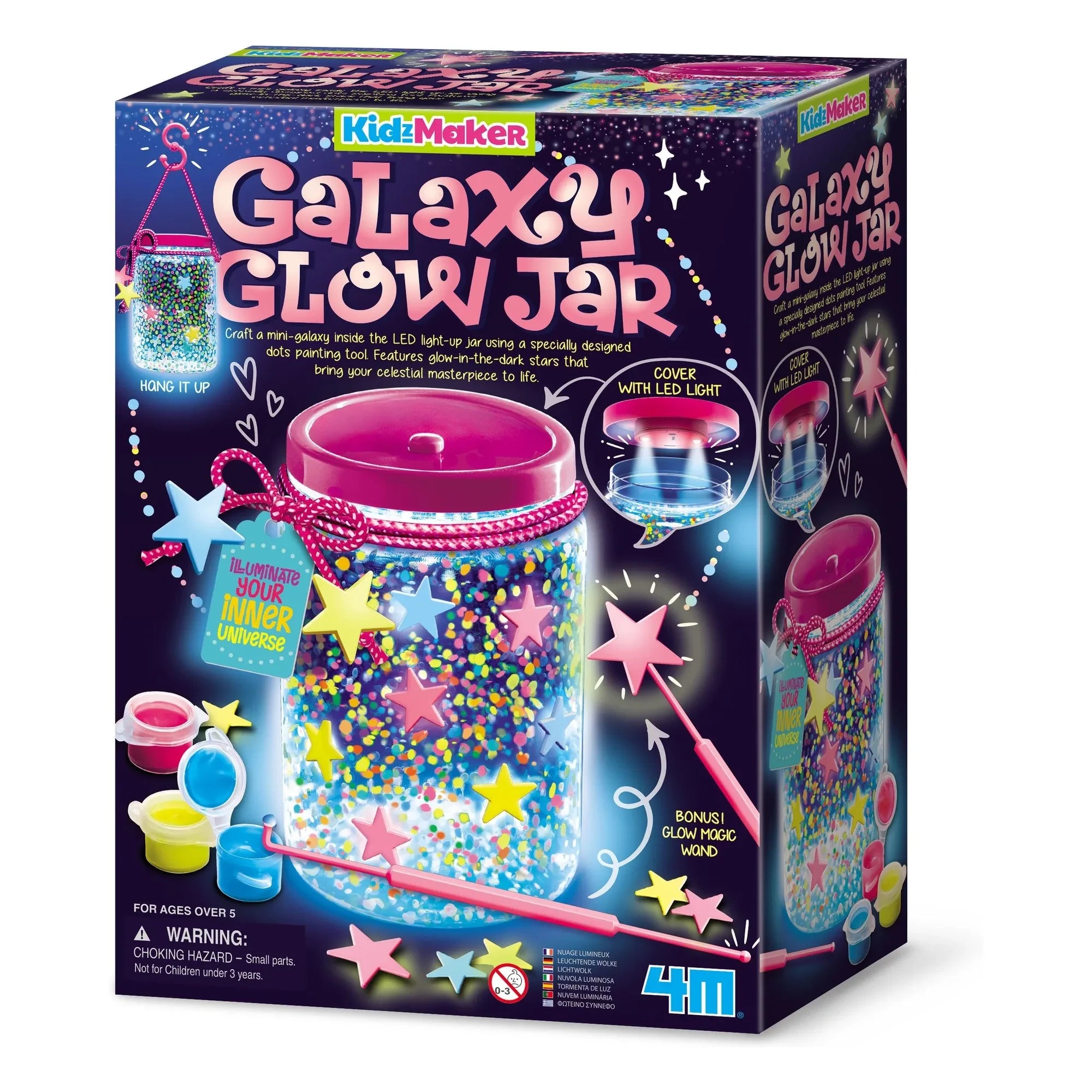 4M - Kreativset mit Beleuchtung - Galaktisches Lichtglas