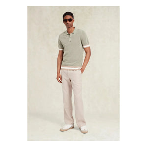 Ché Studios - Quinn Baumwoll-Poloshirt | Beige - Grün
