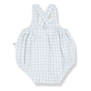 1+ in the family - Patras Vichy Seersucker Overall | Hellblau