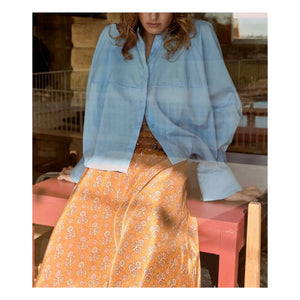 Mes Demoiselles - Soon Baumwoll-Popeline Bluse | Hellblau