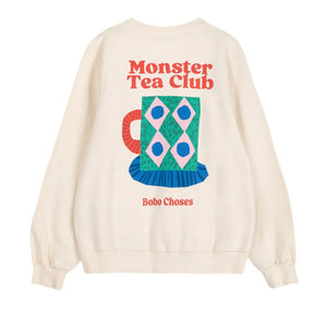 Bobo Choses - Sweat Monster Mug Organik Pamuk | Ecru