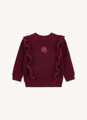 Petit Bateau - PB Rüschensweatshirt | Bordeaux