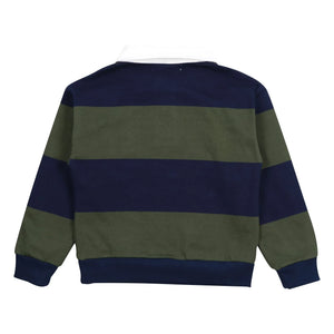 the new society - Tomas Bio-Baumwoll-Poloshirt mit Streifen | Marine