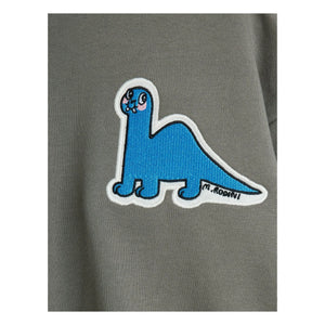 Mini Rodini - Sweatshirt Dino Patch Bio-Baumwolle | Grau