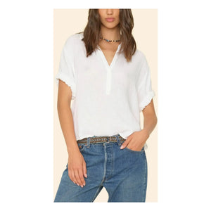 Xirena - Cruz Bluse aus Baumwollmusselin | Weiß