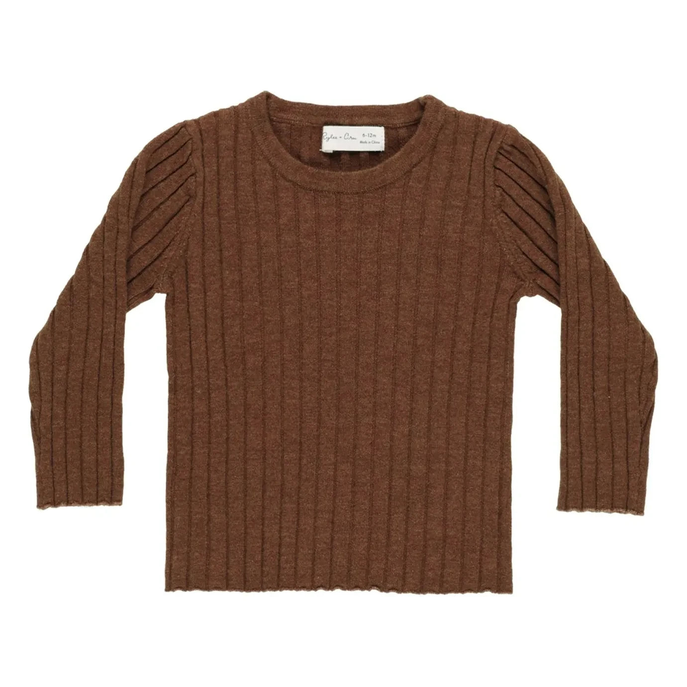 Rylee + Cru - Strukturiertes Netz-T-Shirt | Braun