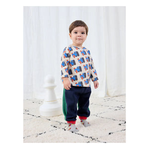 Bobo Choses - Jogginghose aus Bio-Baumwolle mit Farbblock-Design | Marineblau