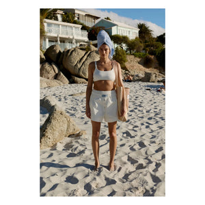 Studio Noos - Streifen-Strandtasche | Blasses Gelb