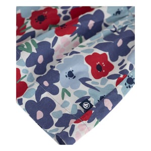 Petit Bateau – Bio-Popeline-Blumenkleid | Blau
