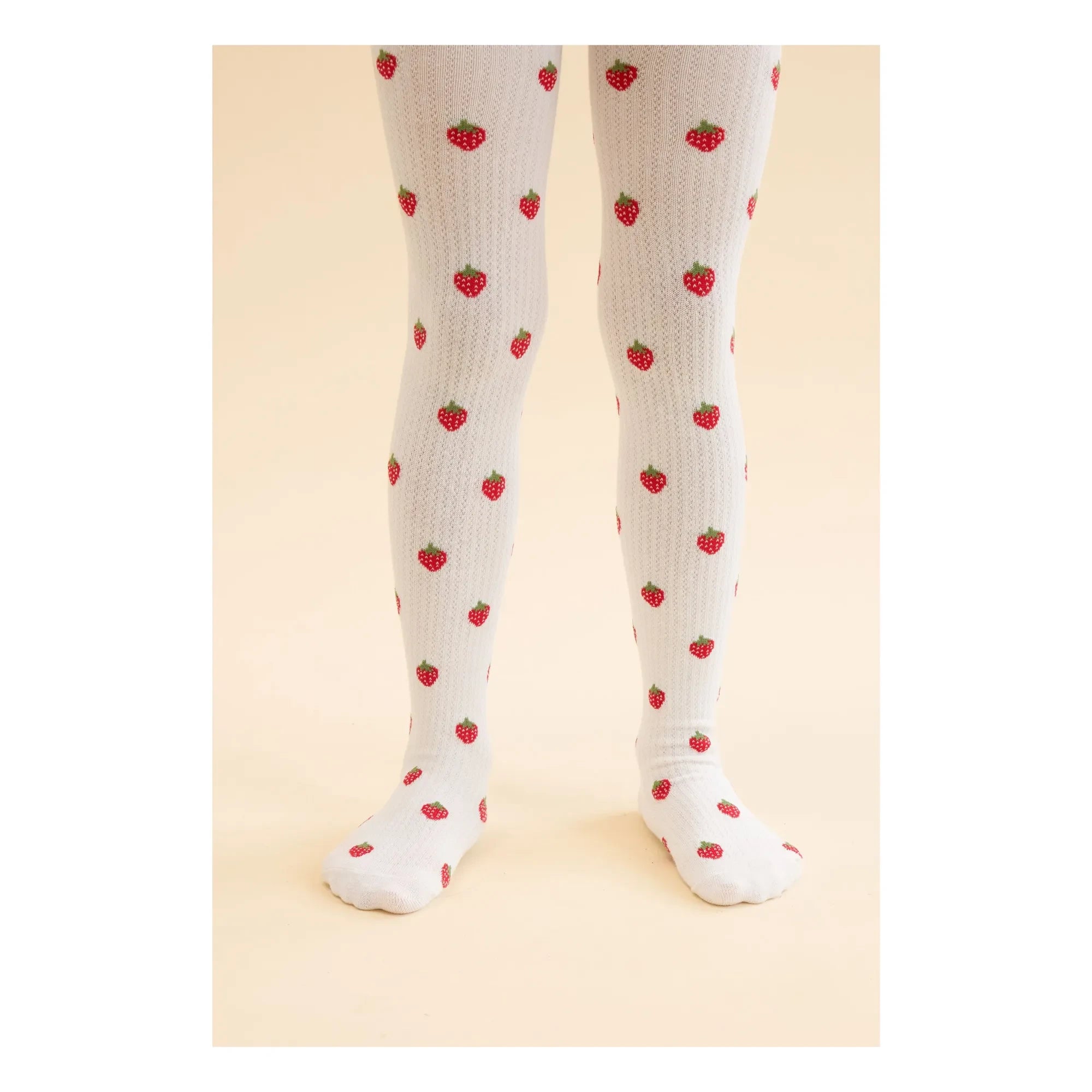 Flöss - 2er Pack Pointelle Vera Erdbeer-Strumpfhosen-Set | Rosa