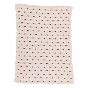 Bebe Organic - Organische Baumwolle Herz Decke | Helles Rosa