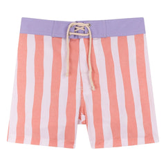 My First Cantê - Luca Gestreifte Badeshorts | Rosa