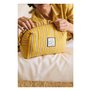 Maria de la Orden - Amy Cotton Çizgili Clutch Çanta | Sarı